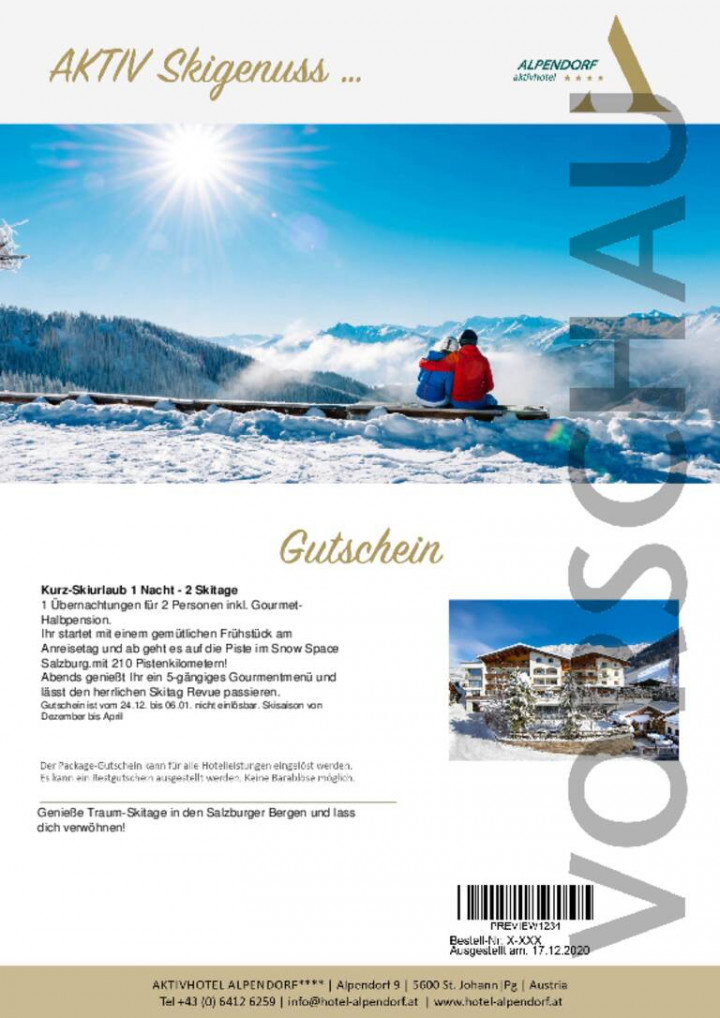 Kurz-Skiurlaub 1 Nacht – 2 Skitage
